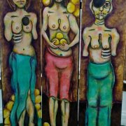 Kelly Shoemaker (Indiana) - "Two Lives, Lived Differently, Side A" - Oil on Canvas