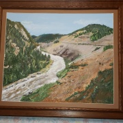 Suzanne Schuckel (New Haven, Indiana)  - "Mountain Train" - Acrylic