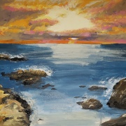 Suzanne Schuckel (New Haven, Indiana) - "Pretty Pacific" - Acrylic