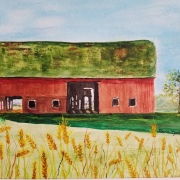 Sharon Zych (Indiana) - "My Daughter's Barn" - Watercolor