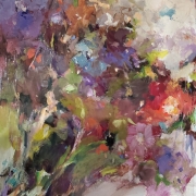 Rebecca Justice-Schaab (Auburn, Indiana) - "Color Notes & Petals" - Oil