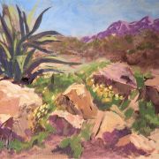 Betty-lee Hepworth (Angola, Indiana) - "Desert Meadows" - Acrylic Plein Air