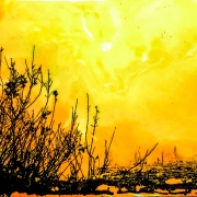 Valerie Hunter (Indiana) - "Early Morning Haze" - Encaustic Wax, Photo Transfer