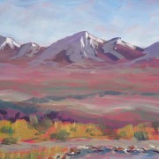Betty-lee Hepworth (Angola, Indiana) - "Across the Valley" - Acrylic Plein Air