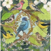 Rebecca Stockert (Fort Wayne, Indiana) - "Finch Color Scheme" - Watercolor