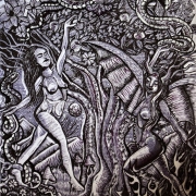 Hailey Sueoka (Indiana) - "She'll Thank Me Later" - Linoleum, Ink, Acrylic