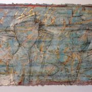 Bob Cross (Elkhart, Indiana) - "Some Flowers" - 25kt Gold, Acrylic, Charcoal on Paper