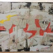 Bob Cross (Elkhart, Indiana) - "Flowers" - Acrylic, Charcoal on Paper