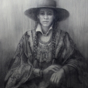 Susan Perrish (Detroit, Michigan) - "Pride" - Charcoal on German Mouldmade Paper