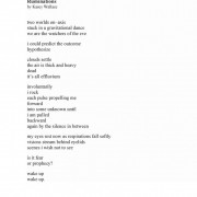 Kasey Wallace (Garrett, Indiana) - "Ruminations" - Poetry