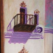 Betty-lee Hepworth (Angola, Indiana) - "Balcony" - Acrylic Plein Air