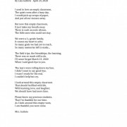 Lisa Guthrie (Fort Wayne, Indiana) - "The Empty Classroom" - Poem