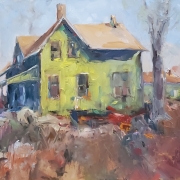 Rebecca Justice-Schaab (Auburn, Indiana) - "The Green One" - Oil