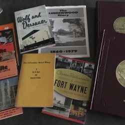 Museum Volunteer, Leanne Casso-Beeching, has been reading an array of Fort Wayne history books, including Spotlight, which was a Chamber of Commerce publication. "Exploring my own hometown!"
