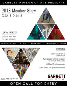 2018 Member Show at Garrett Museum of Art in Garrett, Indiana