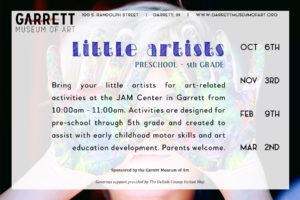 LITTLE ARTISTS - children's art program by the Garrett Museum of Art in Garrett, Indiana